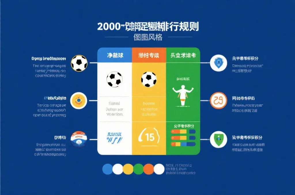 世界杯积分规则与判定顺序示意图